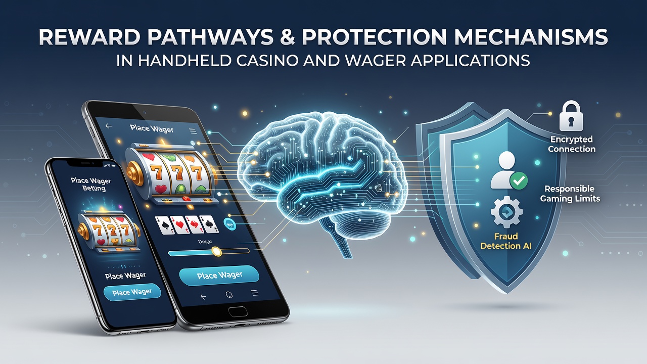 Darstellung mobiler Casino-Apps mit integrierten Belohnungs- und Schutzmechanismen