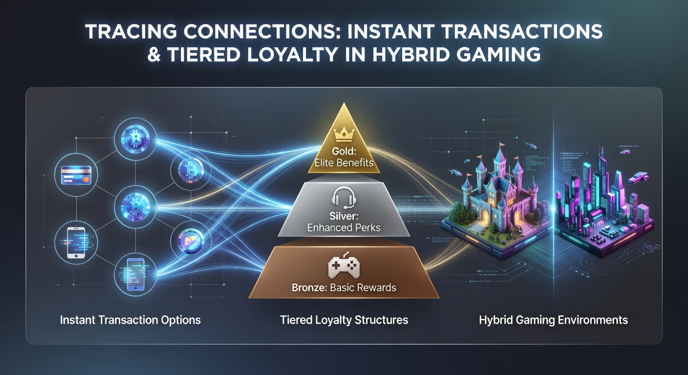 Darstellung von Transaktionsflüssen und Treueebenen in hybriden Spielplattformen